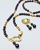 komplet biżuterii Komplet  Bordo w Złocie 1