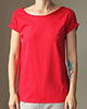 t-shirt damskie Czerwony Oversize Bez nadruku 1