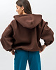 bluza z kapturem damska Bluza z kapturem na zamek ,,IKBAL" czekolada 2