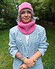 czapki damskie Bawełniana czapka beanie logo ekoskórka Różowy 6