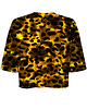 t-shirt damskie DR.CROW T-shirt Krótki CROP Gold Leopard 1