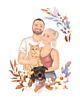 grafiki i ilustracje Twój personalizowany bajkowy portret z pupilem 4