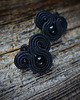 kolczyki soutache Małe , czarne, eleganckie kolczyki sutasz 2