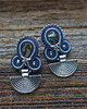kolczyki soutache Małe, granatowe kolczyki soutache z ważką 4