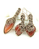 kolczyki wire wrapping Kolczyki z karneolem 8