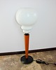 lampy stołowe Lampa stołowa modern, lata 70., metal, drewno i szkło, E27 2
