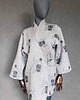 marynarki damskie Kimono wełna w ciapki oko z frędzlami na plecach. 5