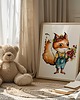grafiki i ilustracje Lisek ogrodnik akwarela do pokoju dziecięcego oryginał 3