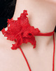 chokery Czerwona orchidea - naszyjnik choker z koralików 2