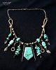 naszyjniki - inne Turkusowy naszyjnik w stylu boho unikat handmade dla fanki turkusów PREZENT 2