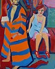 obrazy Obraz do salonu Artysta i modelka  Ernst Ludwig Kirchner 2