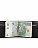 portfele męskie Portfel Męski z Klipsem na Karty i Monety Skóra Juchtowa Czarny BW58 2