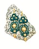 kolczyki soutache Gloria zielono złote kolczyki sutasz 3