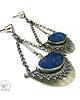 kolczyki wire wrapping Druzy - Blue 3