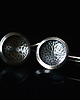kolczyki wire wrapping Oksydowane kolczyki z teksturowanego srebra 5