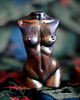 figurki i rzeźby Figurka kobiety, metaliczna, kolorowa, rzeźba z gipsu 1