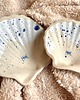 figurki i rzeźby Dwie ceramiczne muszelki z granatowymi ciapkami 1