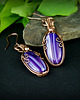 kolczyki wire wrapping Kolczyki z fioletowymi agatami 6
