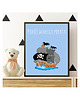 obrazy i plakaty do pokoju dziecięcego plakat pokój małego pirata (niebieski) 1