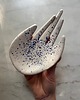 pojemniki na biżuterię Ceramiczna Łapka Handmade Talerzyk na Biżuterię Niebieskie Ciapki 4