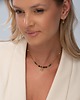 bransoletki - inne Złoty naszyjnik z naturalnymi kamieniami i zawieszką słońce Paraiso Aurevia 4