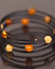bransoletki - inne Bransoletka sprężynka z bursztynami 1