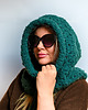 czapki damskie Balaclava alpaka  i jedwab handmade, ręcznie szydełkowana zimowa kominiarka 4