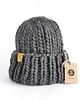 czapki damskie Wełniana czapka i komin WOOLY komplet zimowy grafitowy 3