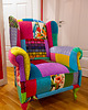 fotele Fotel Uszak Blue Patchwork Juicy Colors 3