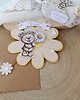 kartki scrapbooking MIŚ ZE STOKROTKĄ zaproszenie + podziękowanie 1