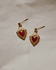 kolczyki pozłacane Kodali, kolczyki pozłacane serca 1