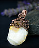 wisiory Wisiorek wire wrapping z żółtymi agatami 4