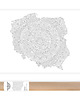 plakaty Plakat do Kolorowania Mapa Polski Mandala Województwa 50x70cm 2
