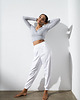 spodnie materiałowe damskie Spodnie do jogi MOONY Comfy Sweatpants - pure white xs/s 1
