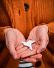 broszki Broszka Porcelanowa Origami Gołąb Biała 4