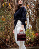 torby na ramię Kuferek Trunkette Croco Dark Cherry 1