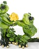 figurki i rzeźby Dekoracja - para zielonych żabek 11x11x4,5 cm RANE z kwiatami PROPOSTA 2