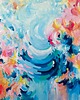 obrazy Kolorowy obraz abstrakcyjny  "EUPHORIA" 90X100 cm - ręcznie malowany 2