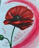 obrazy Mak z serii Kwiaty akwarela A5 obraz natura łąka kolekcja 7