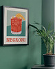 grafiki i ilustracje Plakat z drinkiem Negroni (green version) 1