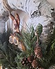 wianki bożonarodzeniowe Wianek zimowy świąteczny Narty duży 50 cm 4