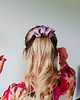 spinki i klamry do włosów Scrunchie spinka klamra jedwabna lawendowy róż 1