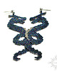 kolczyki - inne Fenrann, kolczyki ze smokami, beading 4