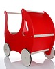 klocki i zabawki drewniane REKAR  Biały Drewniany wózek dla lalek /pchacz 5