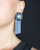 kolczyki soutache Szare kolczyki sutasz z motywem panterki 4