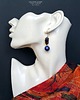 kolczyki szklane Hematytowe szewrony urocze długie modne kolczyki w stylu boho handmade 7