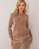 komplety damskie Beżowy dres welurowy Dalida 2