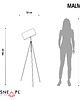 lampy podłogowe Lampa podłogowa z regulacją MALMO tripod - trójnóg mix kolorów 8