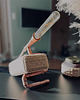 lampy stołowe Designerska lampa industrialna miedziana z jutą w stylu boho 1
