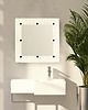 lustra stojące i wiszące Lustro białe kwadrat, lustro ścienne biała rama mozaika szklana, do łazienki 8